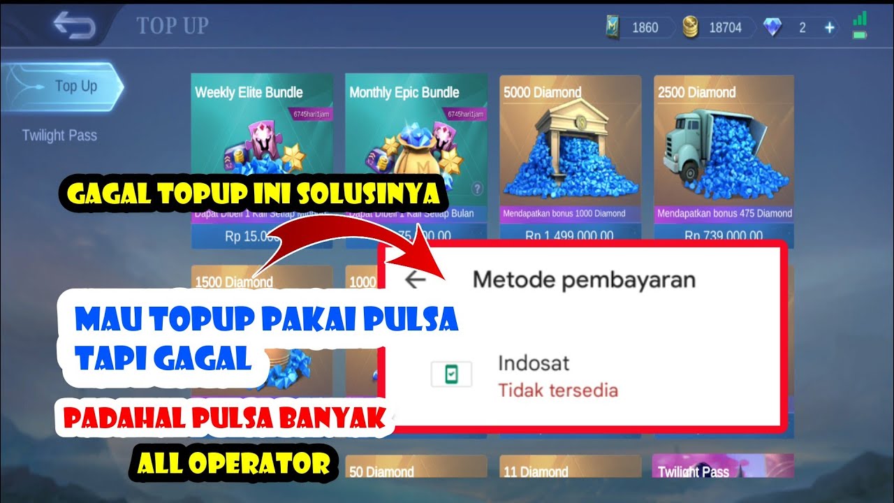 kenapa tidak bisa top up diamond mobile legends